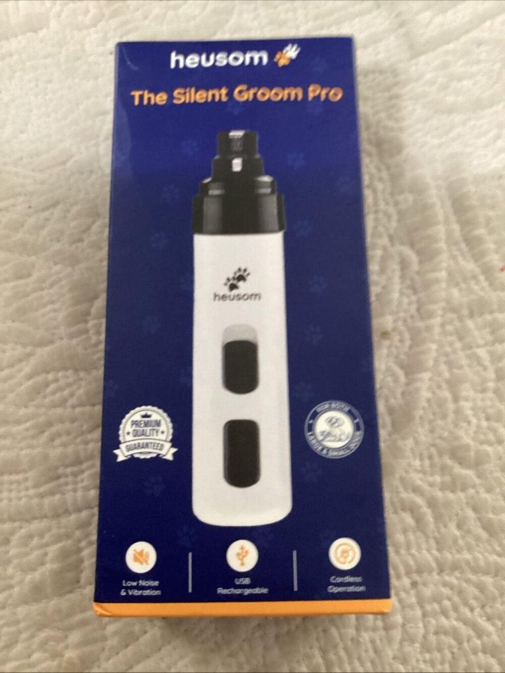 Silent Groom Pro Pet Nail Grinder | Whisper Quiet Claw Trimmer for Dogs, Cats...